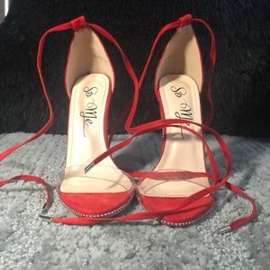 Fashion nova red heels (brand so me)